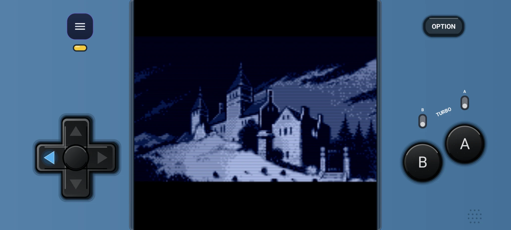 Neo Geo Pocket Color touch controls in landscape mode